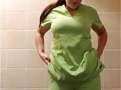 Cumming in my scrubs 2